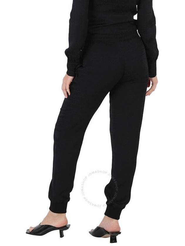 Moschino Ladies Black Allover Logo Viscose Twill Joggers, Brand Size 40 (US Size 6) - MOSCHINO - BALAAN 3