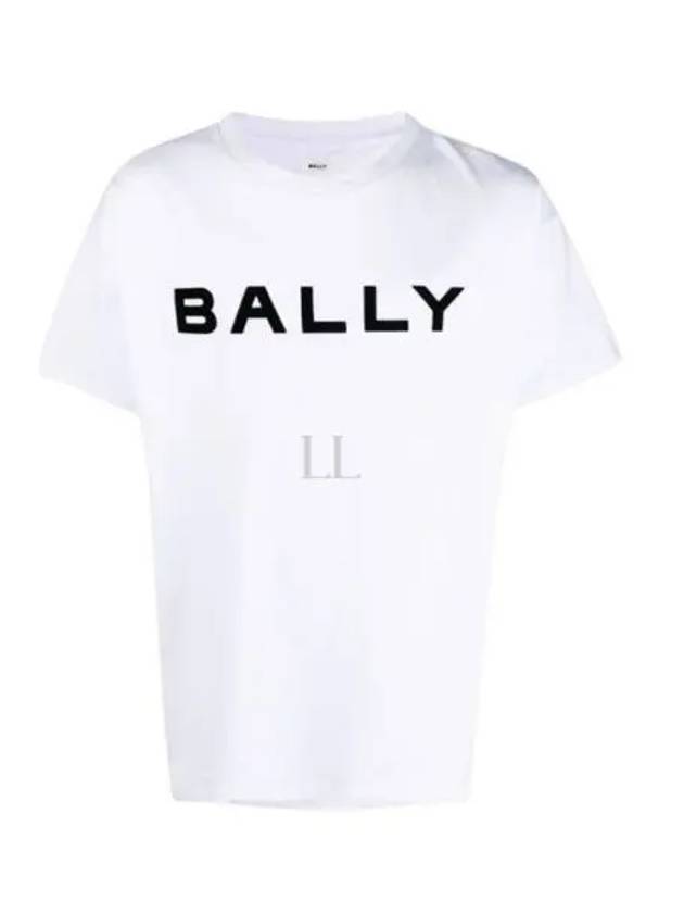 Logo Cotton Short Sleeve T-Shirt White - BALLY - BALAAN 2