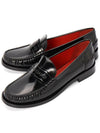 Salvatore Logo Calfskin Loafers Black - SALVATORE FERRAGAMO - BALAAN.