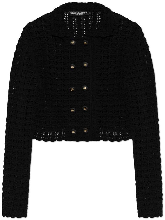 Dolce & Gabbana Wool Cardigan, Women's, Black - DOLCE&GABBANA - BALAAN 1