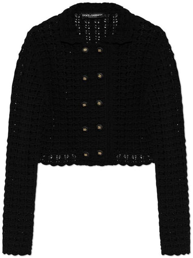 Dolce & Gabbana Wool Cardigan, Women's, Black - DOLCE&GABBANA - BALAAN 1