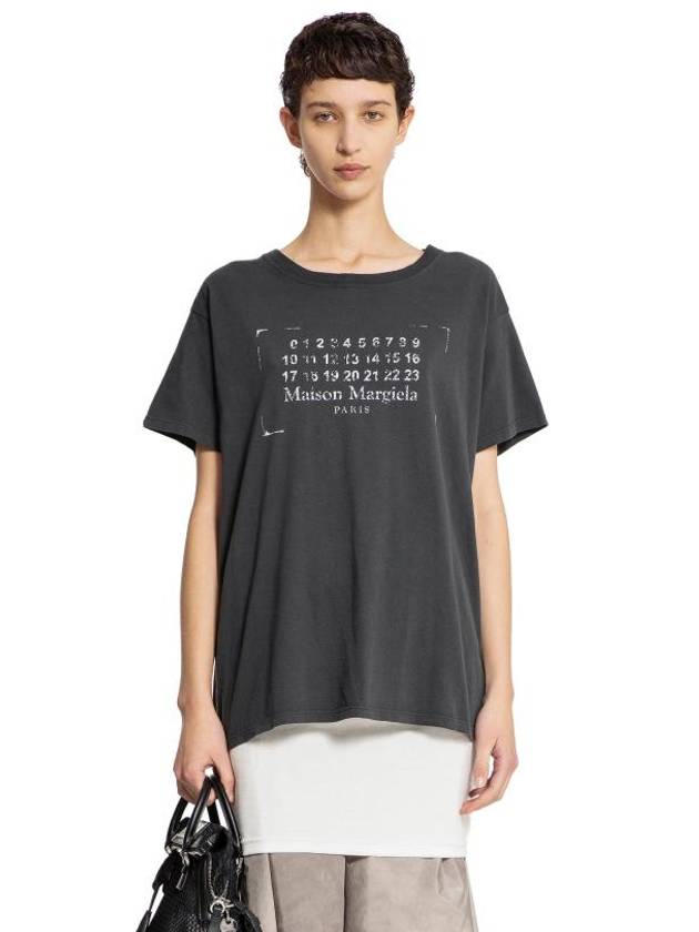 Logo Print Short Sleeve T-Shirt Black - MAISON MARGIELA - BALAAN 3