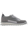 Vitello Alumni Trainer Caprede Low Top Sneakers Grey - THOM BROWNE - BALAAN 3