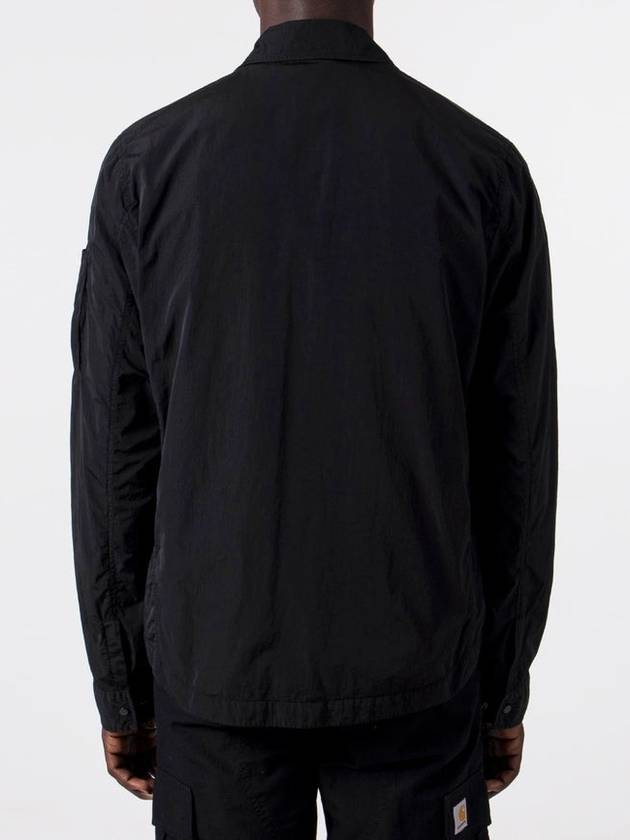 Chrome-R Zip-Up Over Long Sleeve Shirt Black - CP COMPANY - BALAAN 9