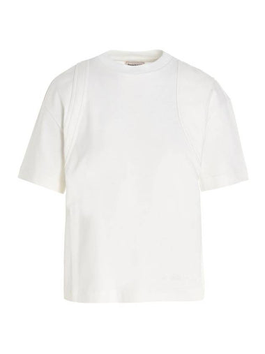 Women's Crew Neck Short Sleeve T-Shirt White - ALEXANDER MCQUEEN - BALAAN 1