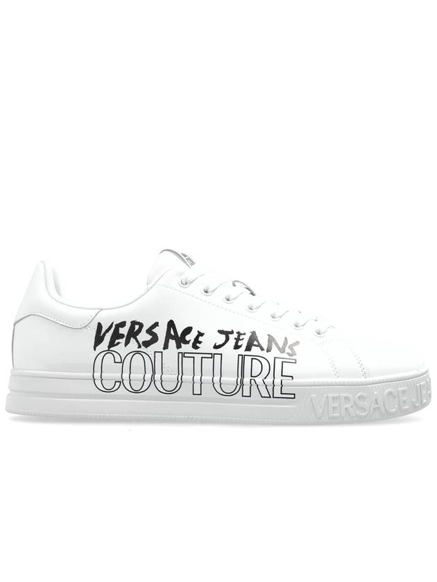 Versace Jeans Couture Sneakers With Printed Logo, Men's, White - VERSACE - BALAAN 1