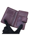 Purple leather half wallet - COACH - BALAAN 2