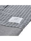 Checked Tweed Shrunken Short Sleeve Polo Grey - THOM BROWNE - BALAAN 6