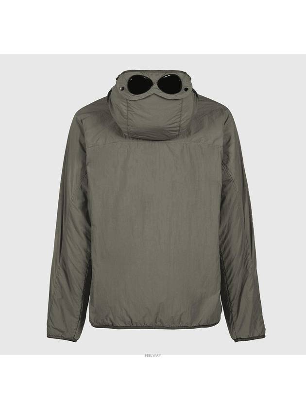 Goggles Polyamide Hooded Jacket Khaki - CP COMPANY - BALAAN 4