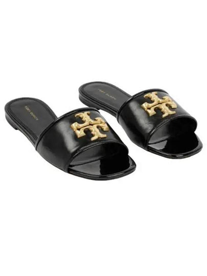 Logo Eleanor Slippers Black - TORY BURCH - BALAAN 2