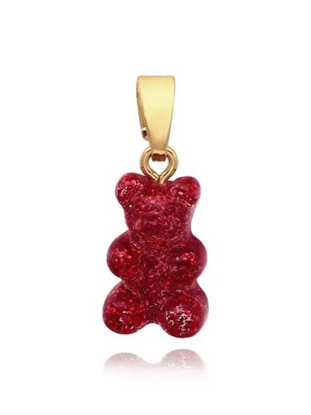 NOSTALGIA BEAR RED VELVET CLASSIC CONNECTOR WOMEN S CHARM - CRYSTAL HAZE - BALAAN 1