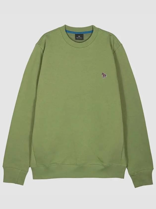 Zebra Logo Cotton Sweatshirt Green - PAUL SMITH - BALAAN 3