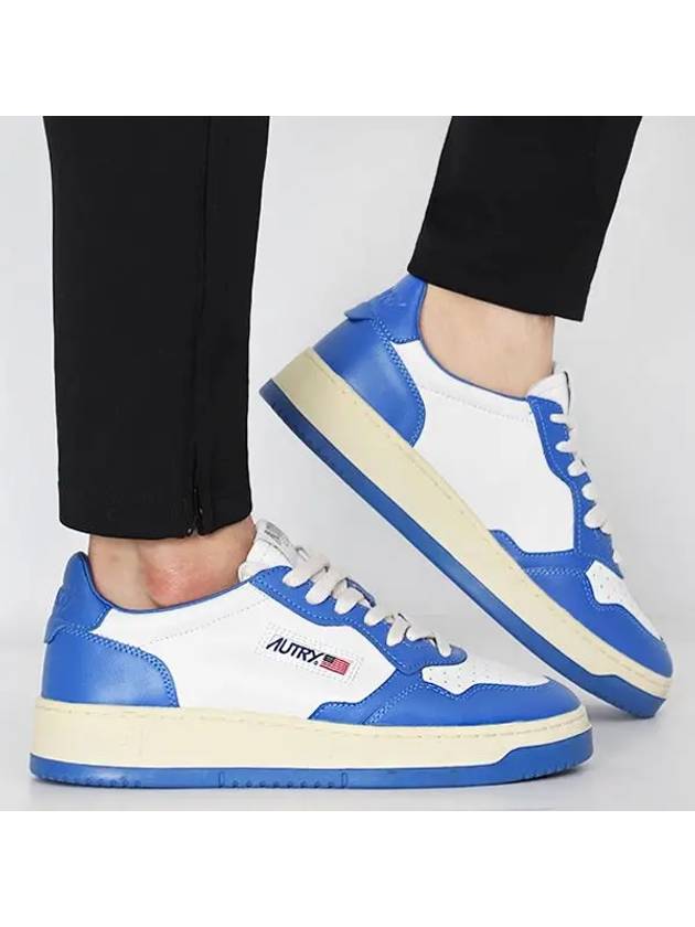 Men's Medalist Low Leather Sneakers Blue - AUTRY - BALAAN 2