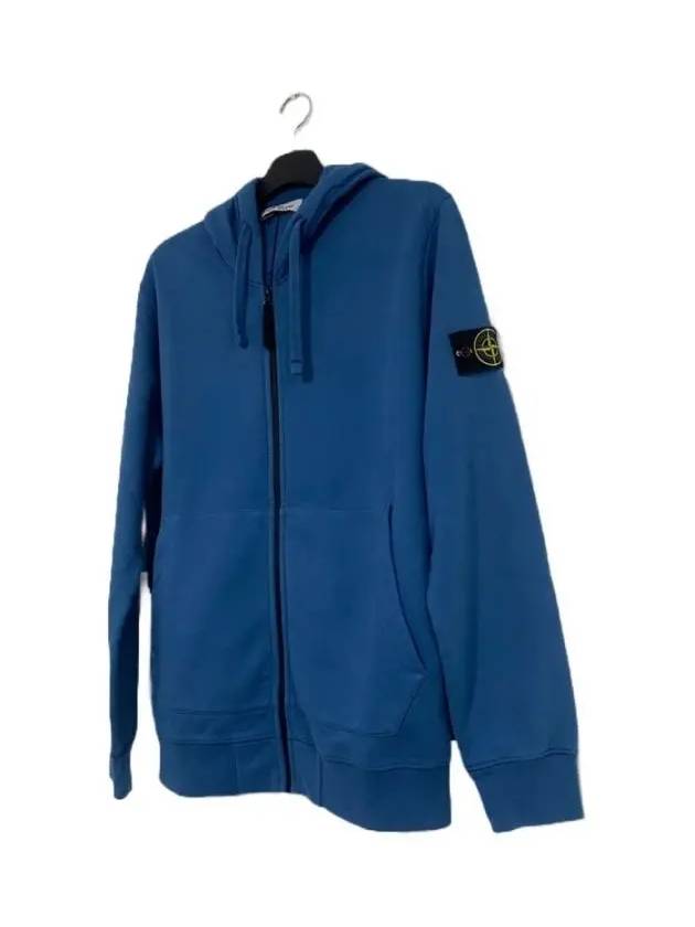 Wappen Logo Zip Up Hoodie Blue - STONE ISLAND - BALAAN 3