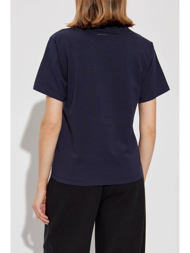 Emporio Armani T-shirt With Logo, Women's, Navy Blue - EMPORIO ARMANI - BALAAN 4