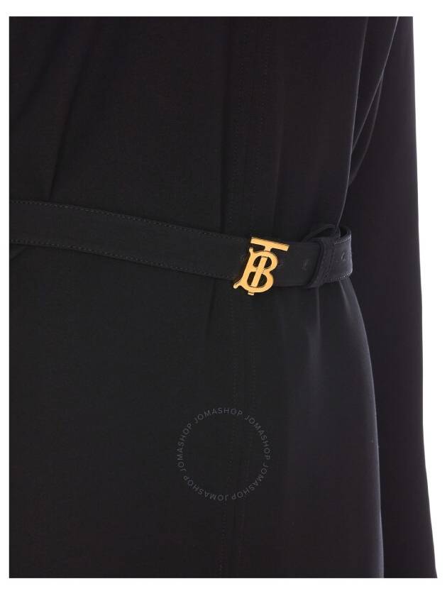 Women's Monogram Motif Silk Caddy Short Dress Black - BURBERRY - BALAAN 4