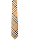 Men's Modern Cut Vintage Check Silk Tie Beige - BURBERRY - BALAAN 2