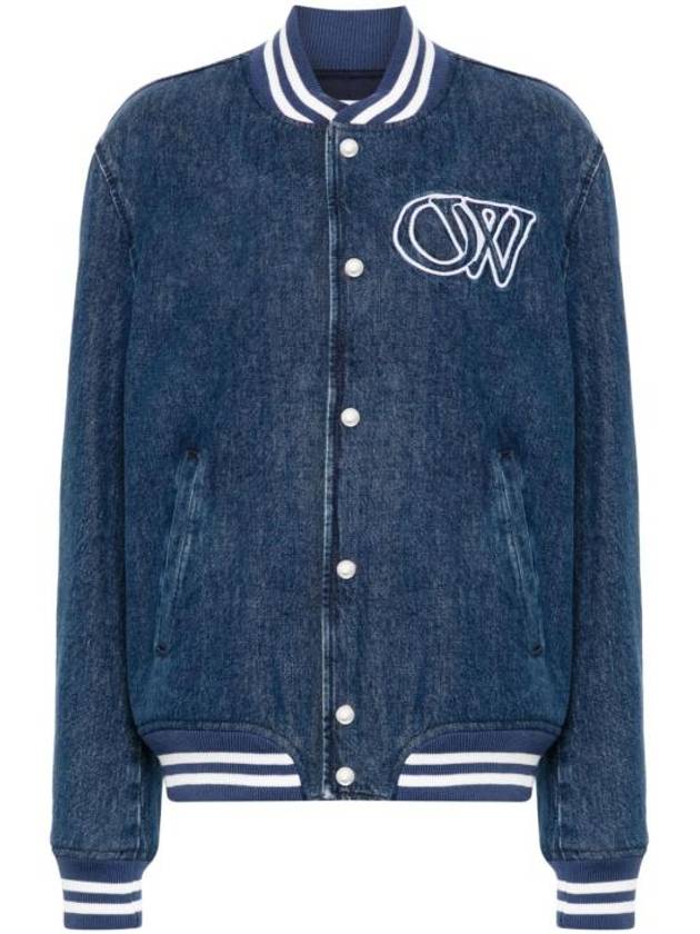 Jacket OWEK009F24DEN001 4645 DEEP BLUE TRUE - OFF WHITE - BALAAN 1