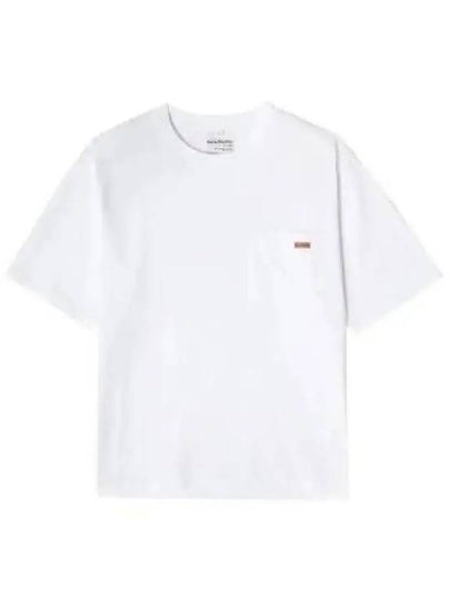 Logo Patch Short Sleeve T-Shirt White - ACNE STUDIOS - BALAAN 2