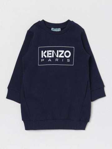 Kenzo Kids Logo Sweatshirt One Piece Navy - KENZO - BALAAN 1