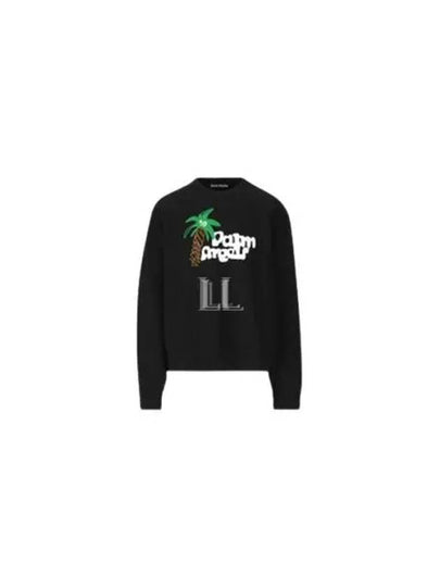 Sketchy Classic Crew Neck Sweatshirt Black - PALM ANGELS - BALAAN 2