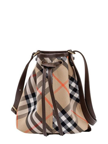 Check Bucket Bag Beige - BURBERRY - BALAAN 1