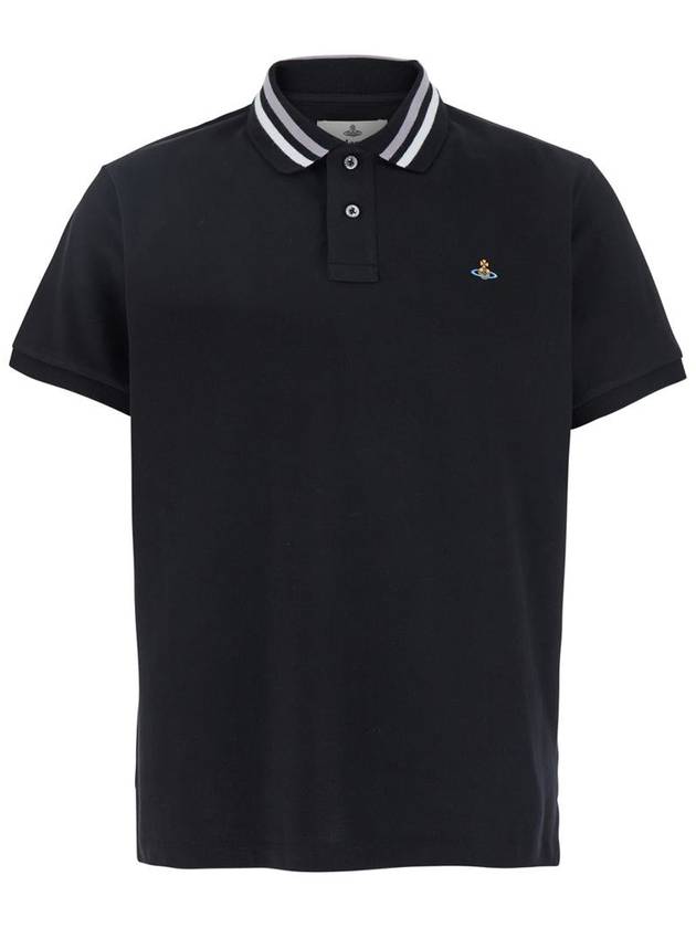 Classic ORB Logo Polo Shirt Black - VIVIENNE WESTWOOD - BALAAN 2