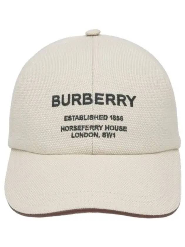 Horseferry Canvas Ball Cap Natural Hat - BURBERRY - BALAAN 1