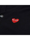 Men's Heart Waffen Wool Cardigan AZN008 BLACK - COMME DES GARCONS - BALAAN 8