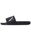 Men's Rubber Slippers Black - VALENTINO - BALAAN 4