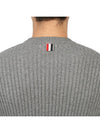 Baby Cable Cotton 4 Bar Crew Neck Knit Top Grey - THOM BROWNE - BALAAN 10