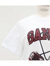 Logo cherry print short sleeve t-shirt - GANNI - BALAAN 8