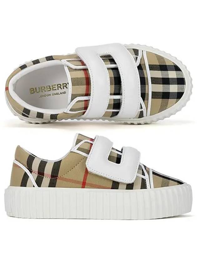 Vintage Check Low Junior Low Top Sneakers - BURBERRY - BALAAN 3