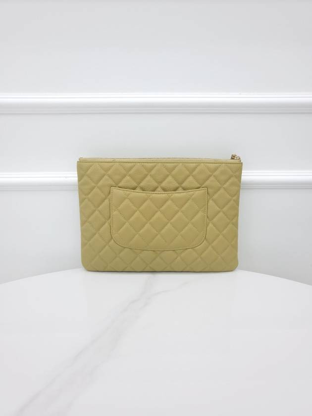 Classic Caviar Olive Medium Clutch A82545 31st - CHANEL - BALAAN 2