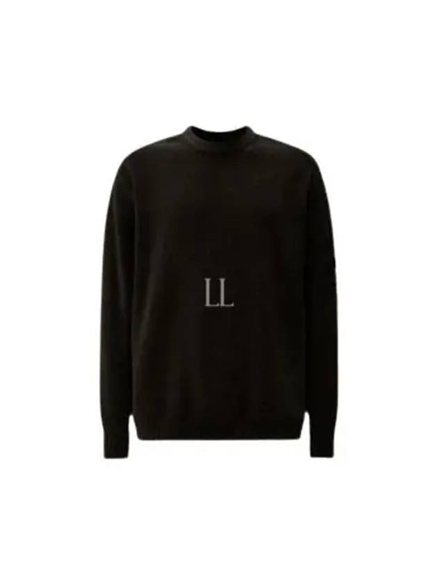 Cotton Chenille Crewneck Knit Top Black - CP COMPANY - BALAAN 2