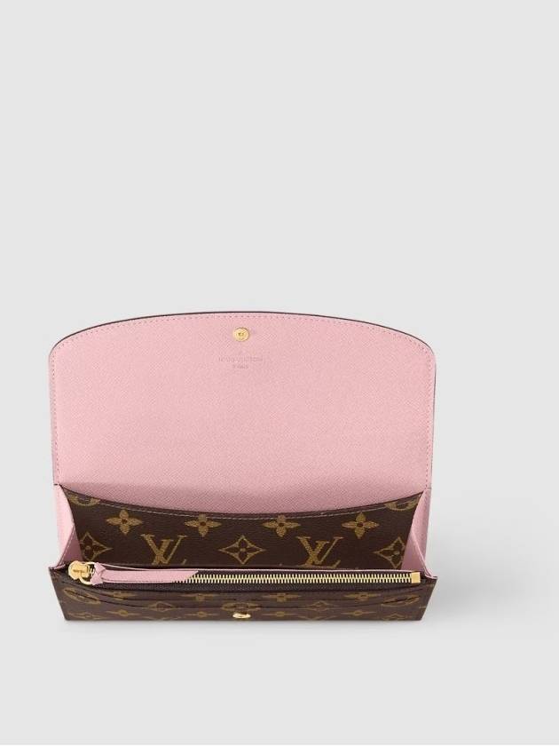 Emilie Monogram Long Wallet Rose Ballerine - LOUIS VUITTON - BALAAN 4