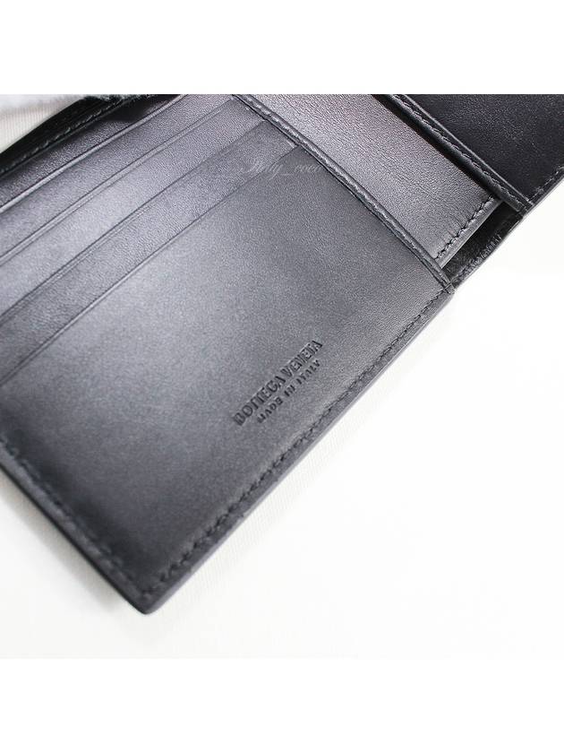 Intrecciato Weaving Half Wallet Black - BOTTEGA VENETA - BALAAN 8