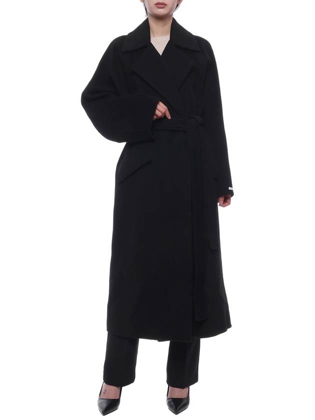 Orense Wool Cashmere Single Coat Black - MAX MARA - BALAAN 4