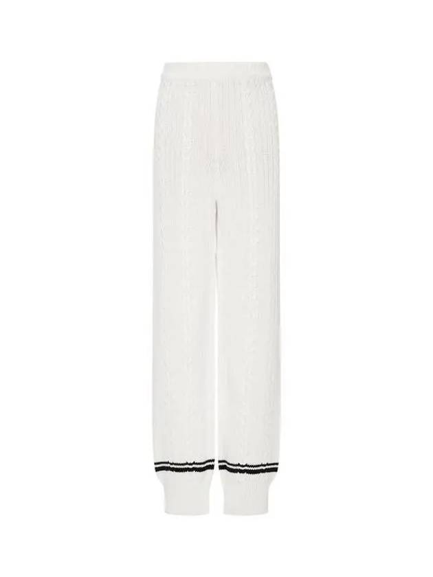 Women s Double Line Knit Jogger Pants Ivory 271462 - ARMANI EXCHANGE - BALAAN 1