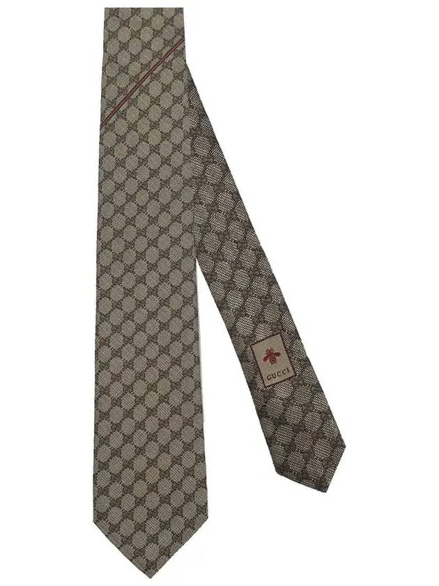 Monogram GG Logo Silk Tie Beige - GUCCI - BALAAN 2