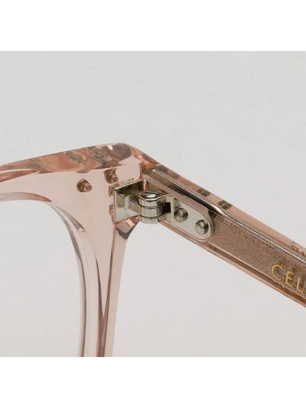 Glasses frame CL50058I 074 transparent pink square horn - CELINE - BALAAN 6