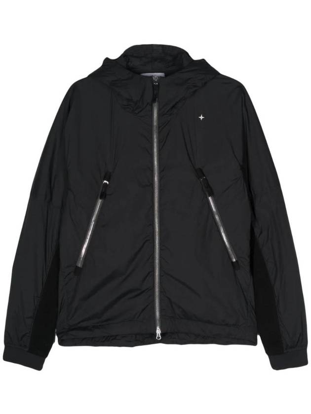 Star Embroidery Hooded Jacket Black - STONE ISLAND - BALAAN 1