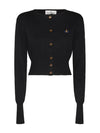 Bea Cropped Cardigan Black - VIVIENNE WESTWOOD - BALAAN 2