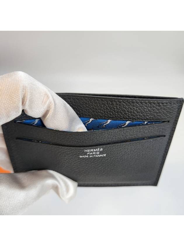 Citizen Twill Card Wallet Navy - HERMES - BALAAN 7