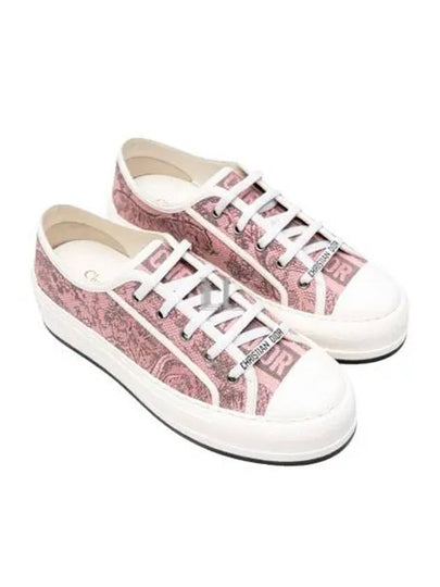 Walk NDior Toile De Jouy Sauvage Motif Platform Low Top Sneakers Pink - DIOR - BALAAN 2