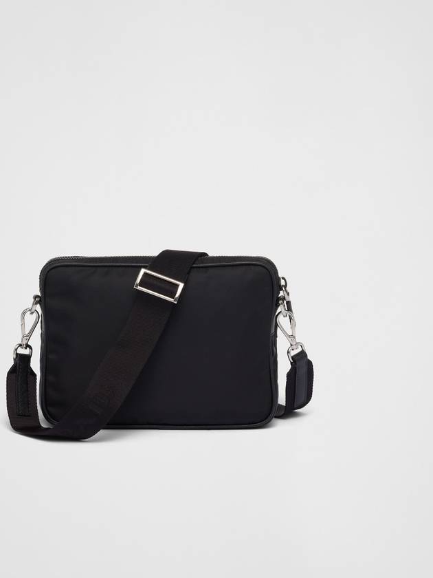 Re-Nylon Saffiano Leather Shoulder Bag Black - PRADA - BALAAN 5