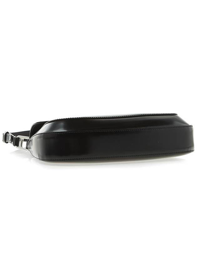 Flap Cleo Brushed Leather Shoulder Bag Black - PRADA - BALAAN 6