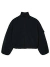 Drop Oversized Zipper Twill Bomber Jacket Black - GANNI - BALAAN 3