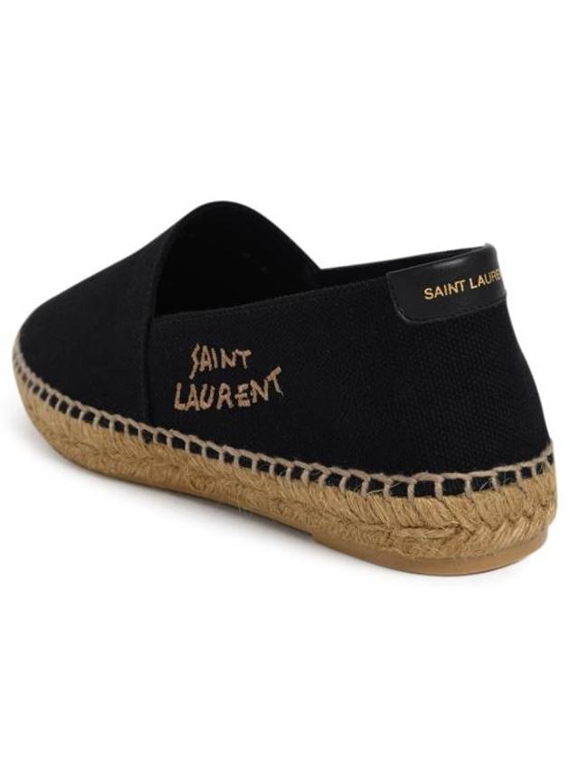 Logo Monogram Espadrilles Black - SAINT LAURENT - BALAAN 4