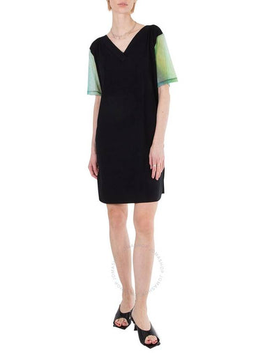 Wolford Ladies Ocean/Black Jellyfish V-neck Dress, Size X-Small - WOLFORD - BALAAN 1